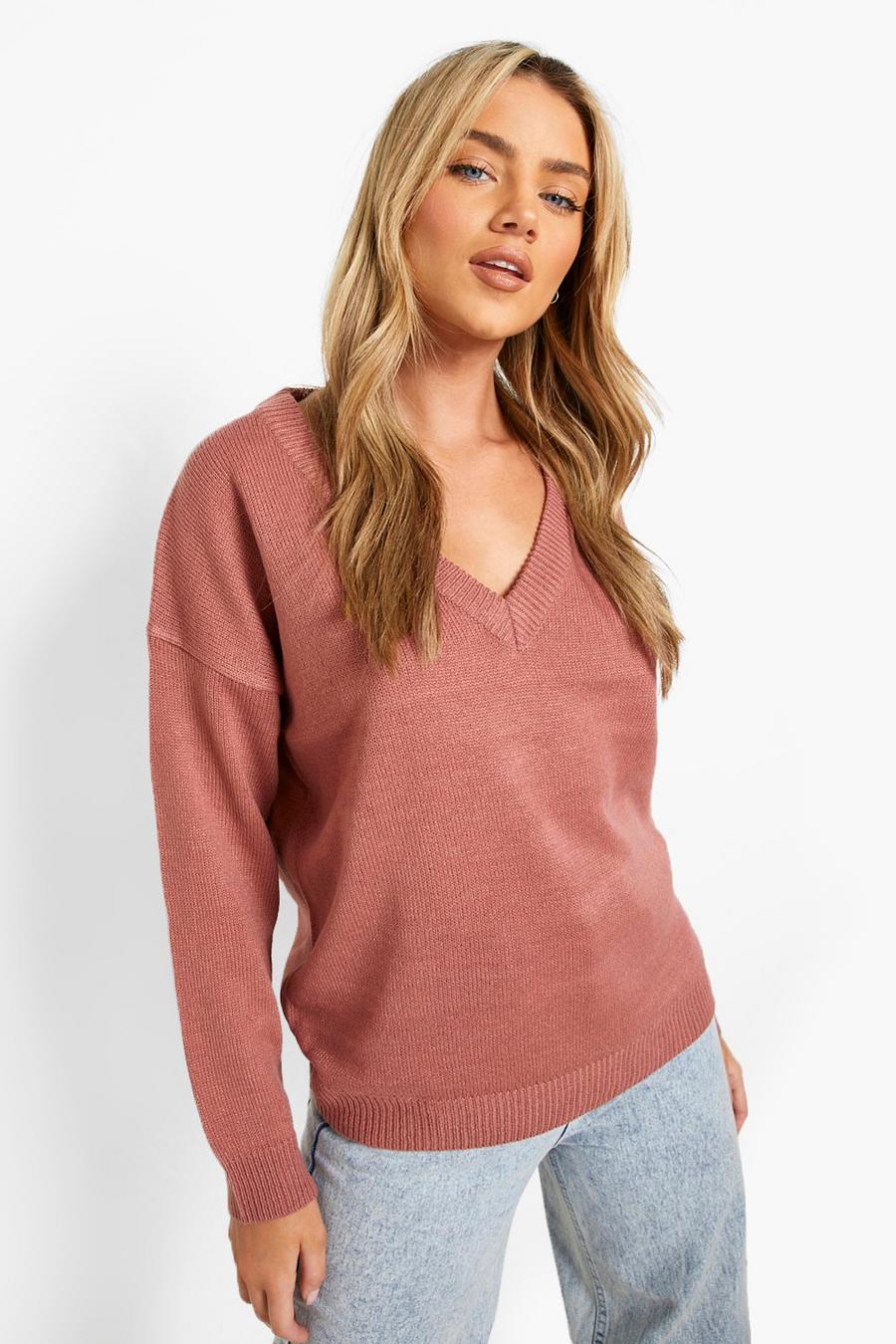 Rose V Neck Sweater image number 1