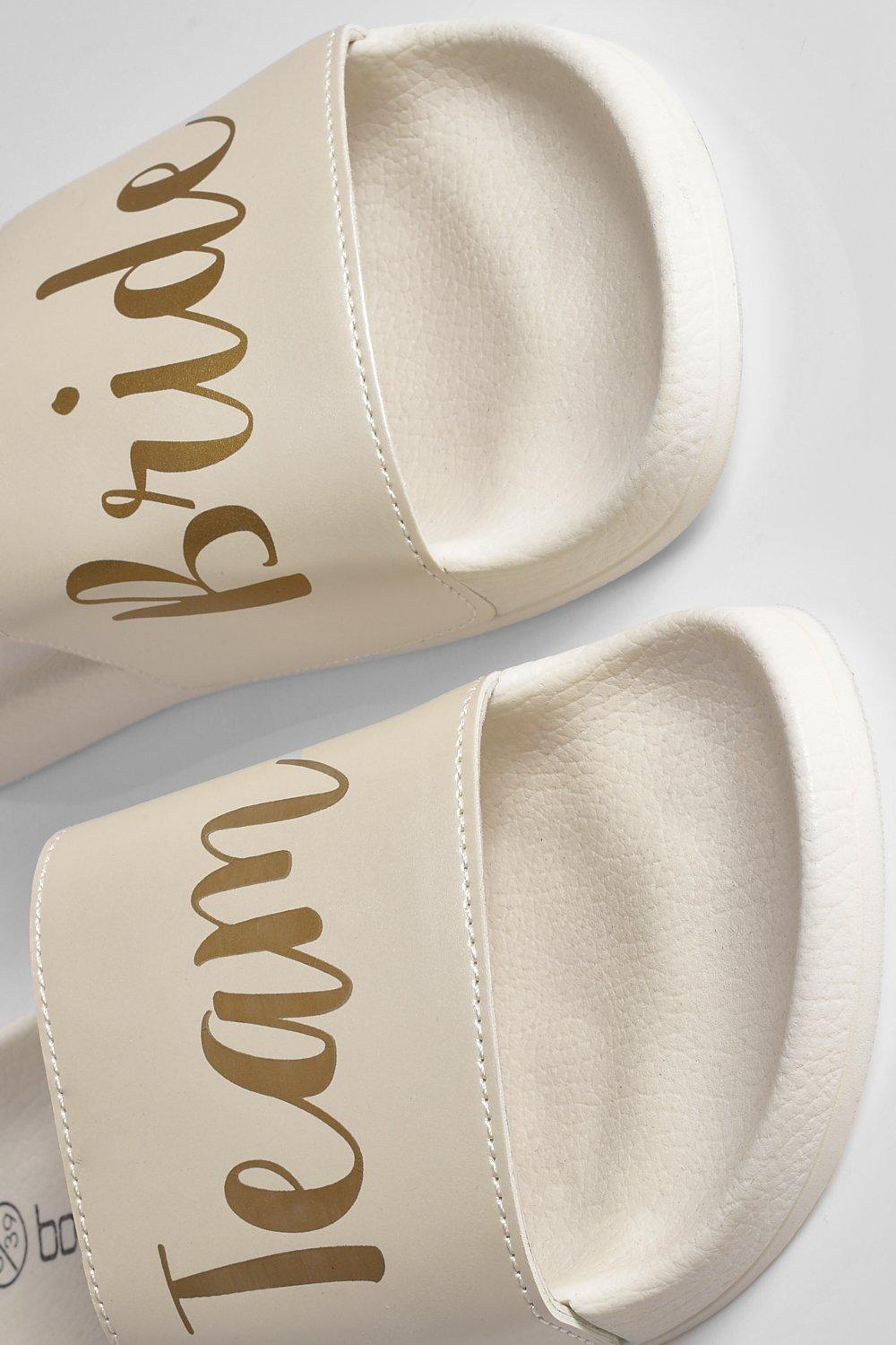 Team Bride Slogan Sliders boohoo