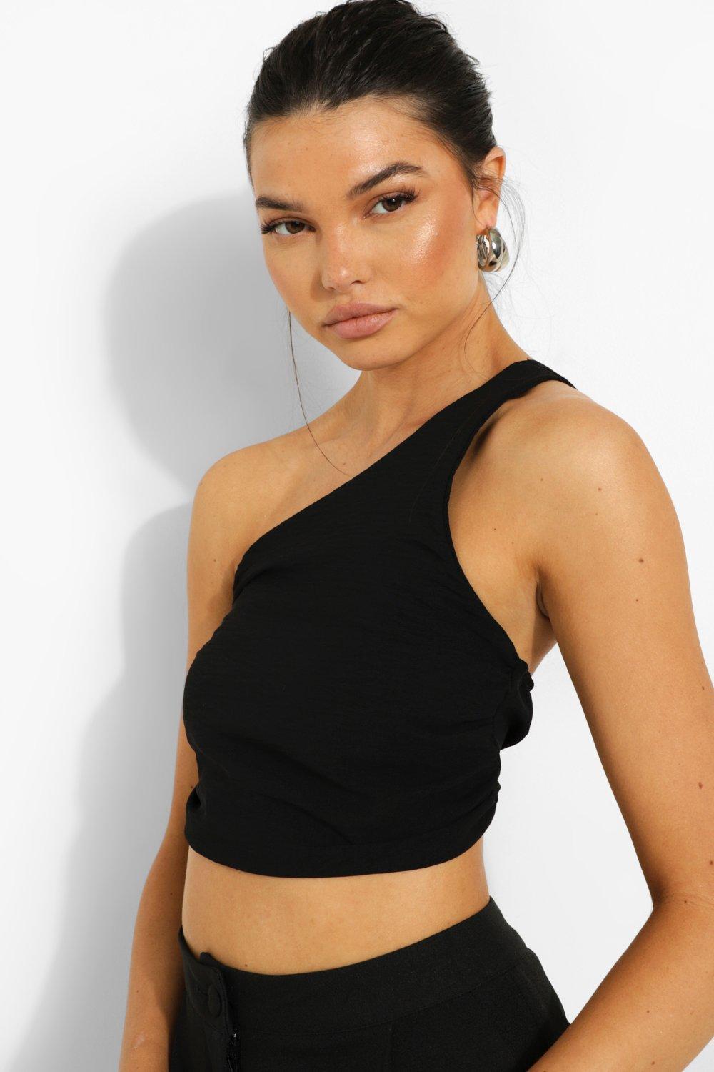 Crop cheap top zwart