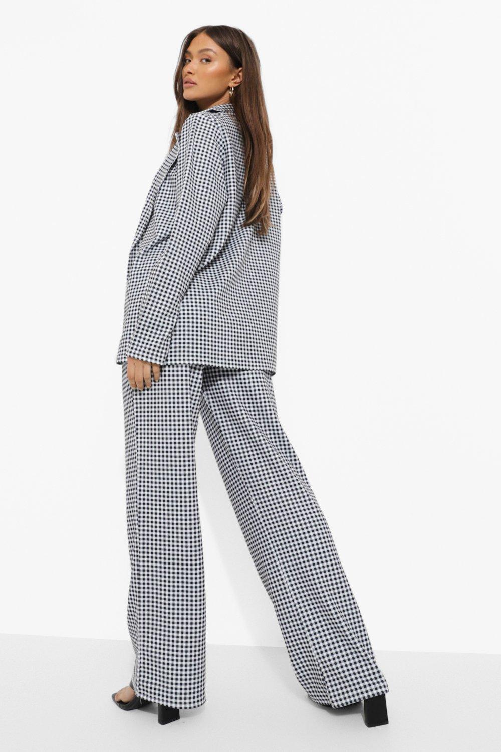 Boohoo on sale gingham trousers