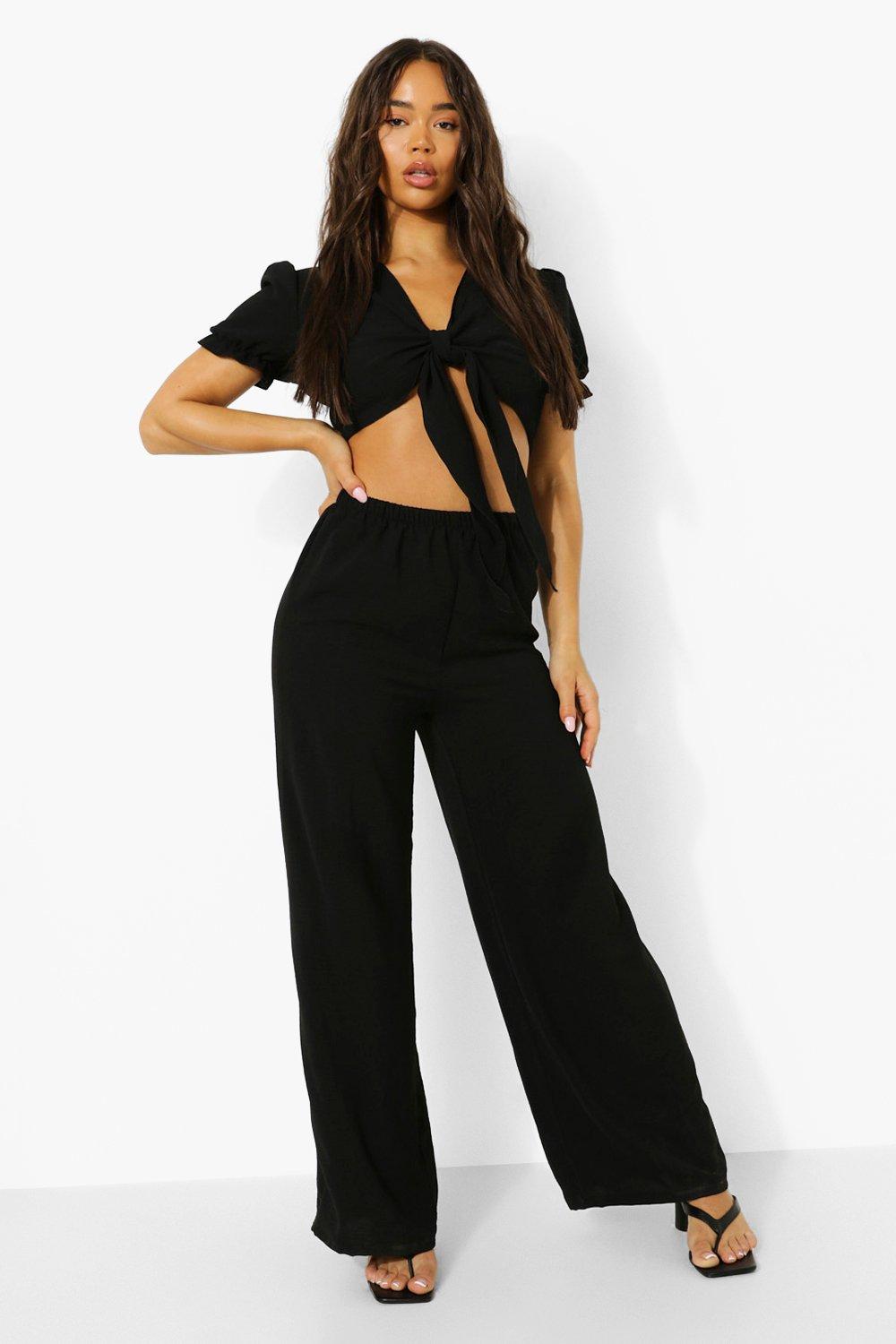Tie front 2025 cutout jumpsuit