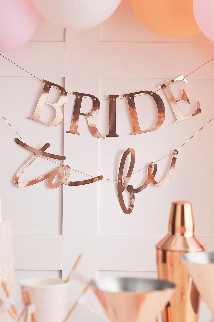 Rose gold Ginger Ray 'Bride To Be' Bunting image number 1