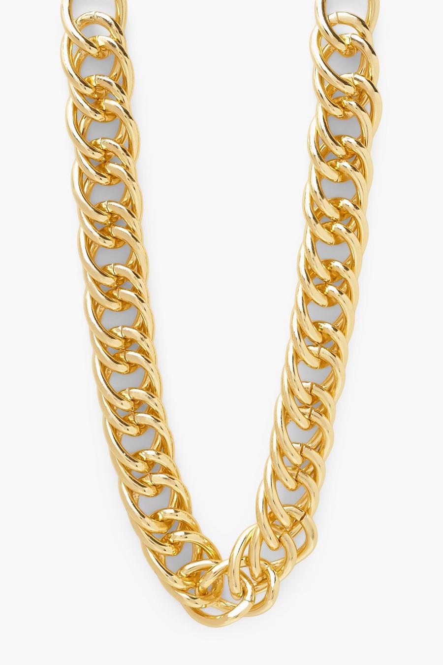זהב שרשרת חוליות אוברסייז עם חוליות צמודות  image number 1