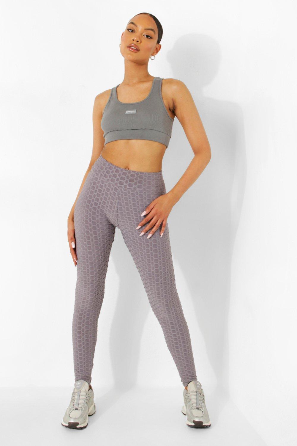 Textured Ruched Bum Booty Boosting Leggings