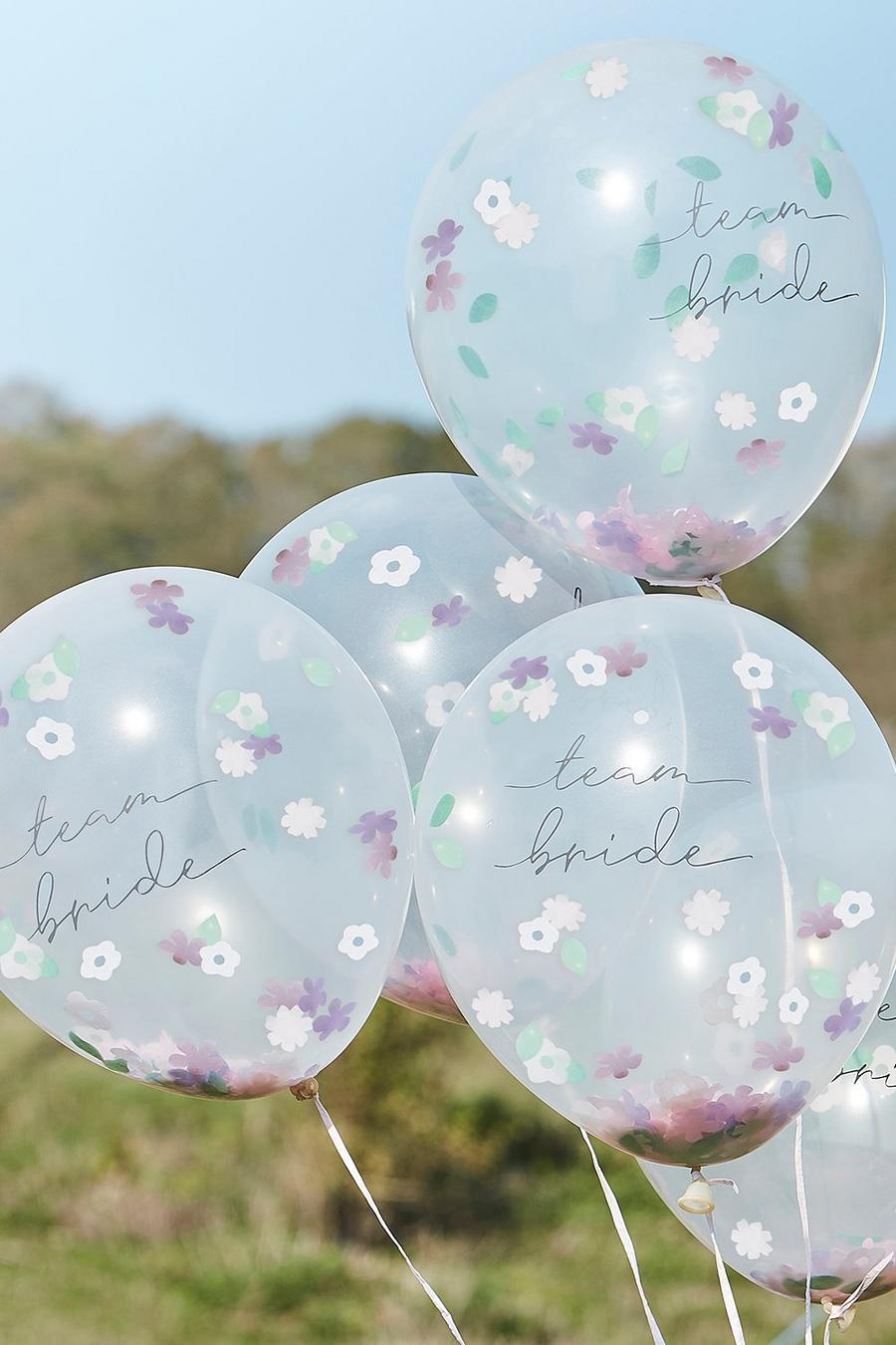 Ivory Ginger Ray Flower Confetti Filled Balloons image number 1