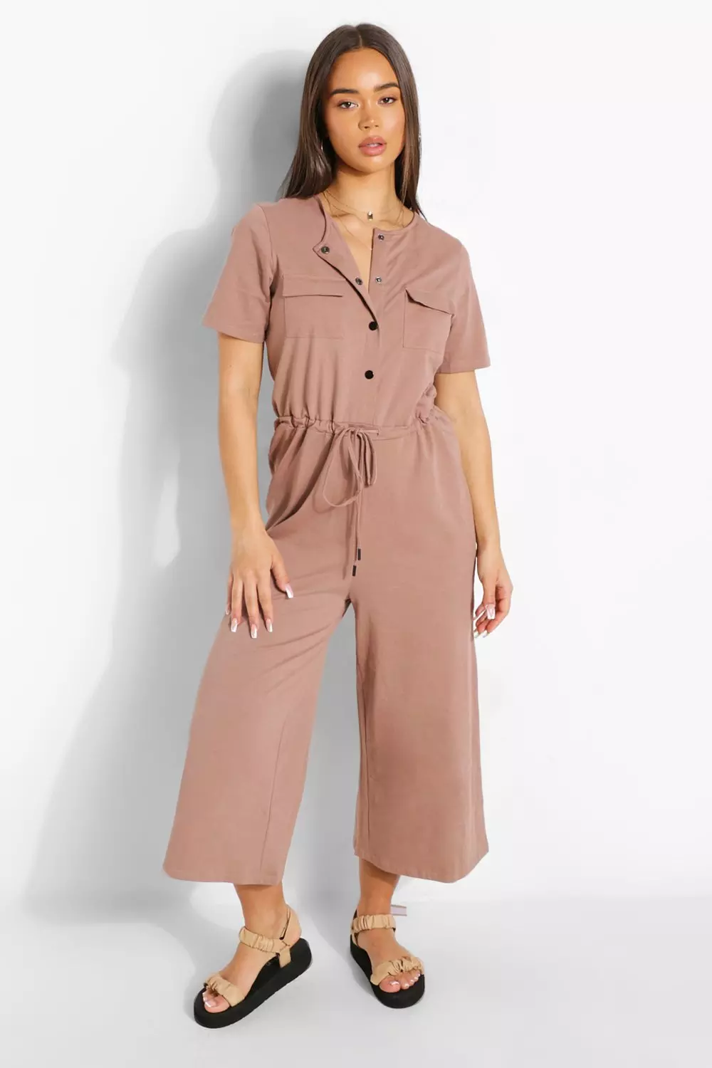 Utility Pocket Culotte Jumpsuit