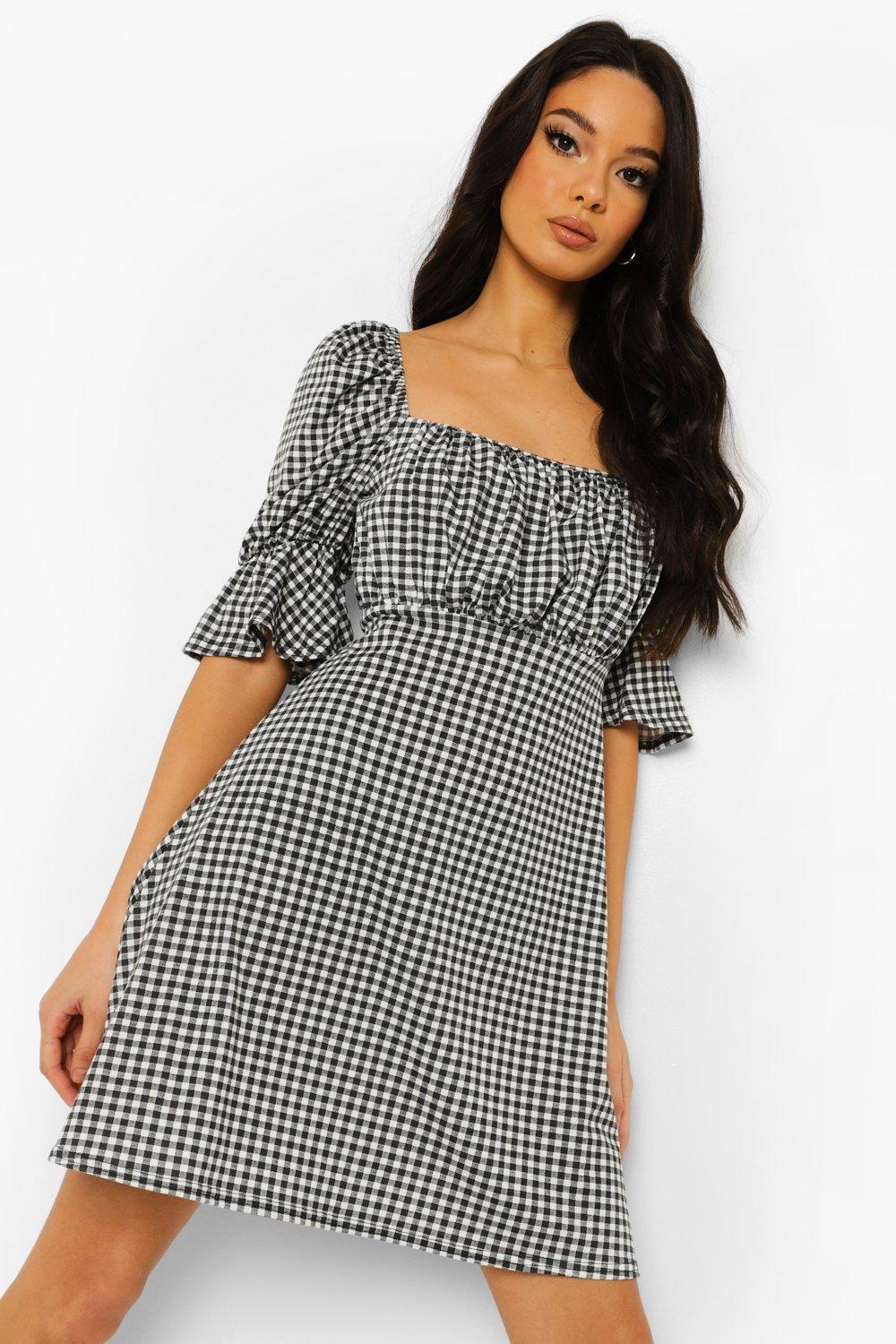 Gingham skater dress store
