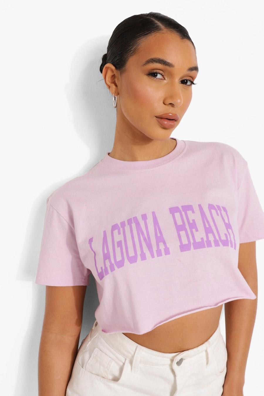 Lilac Laguna Beach Cropped T-shirt image number 1