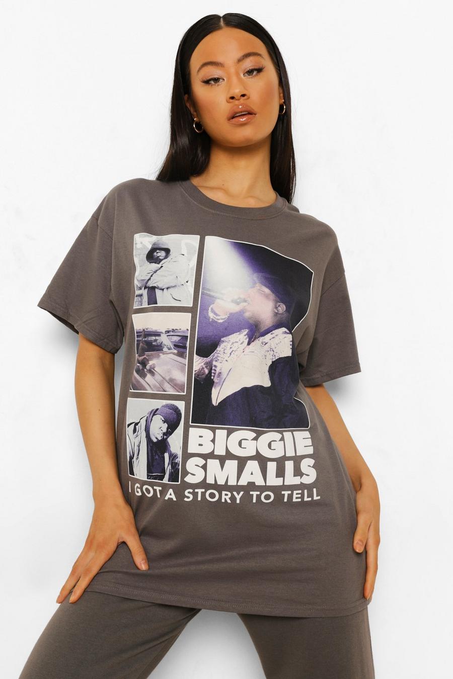Charcoal Biggie License Print T-shirt image number 1