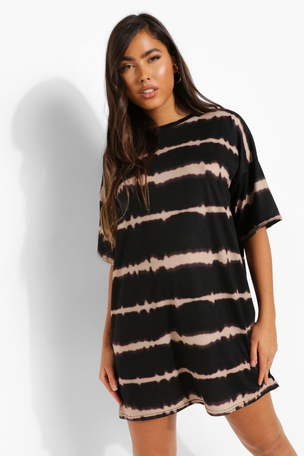 Black tie dye store t shirt dress