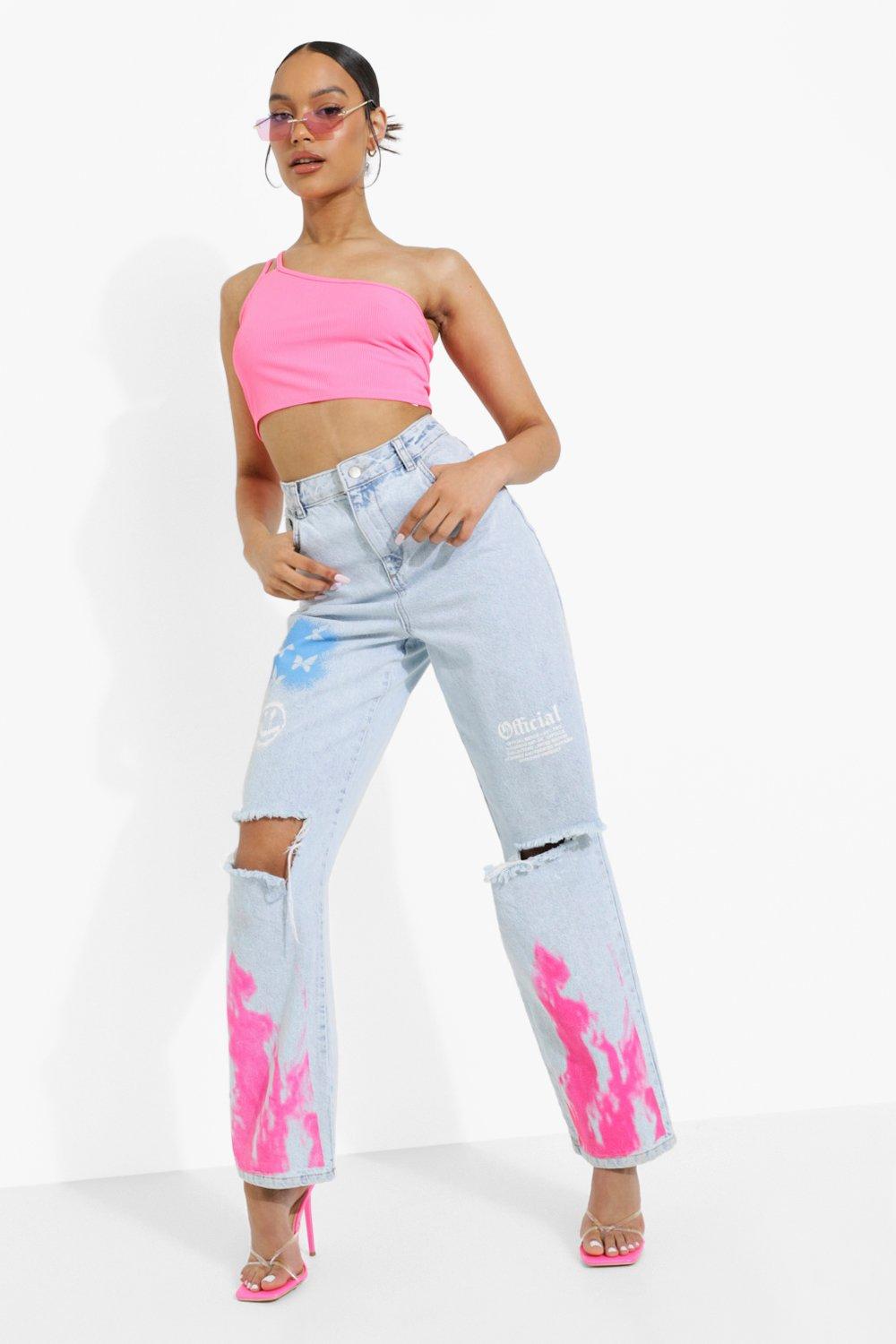 One Shoulder Rib Crop Top