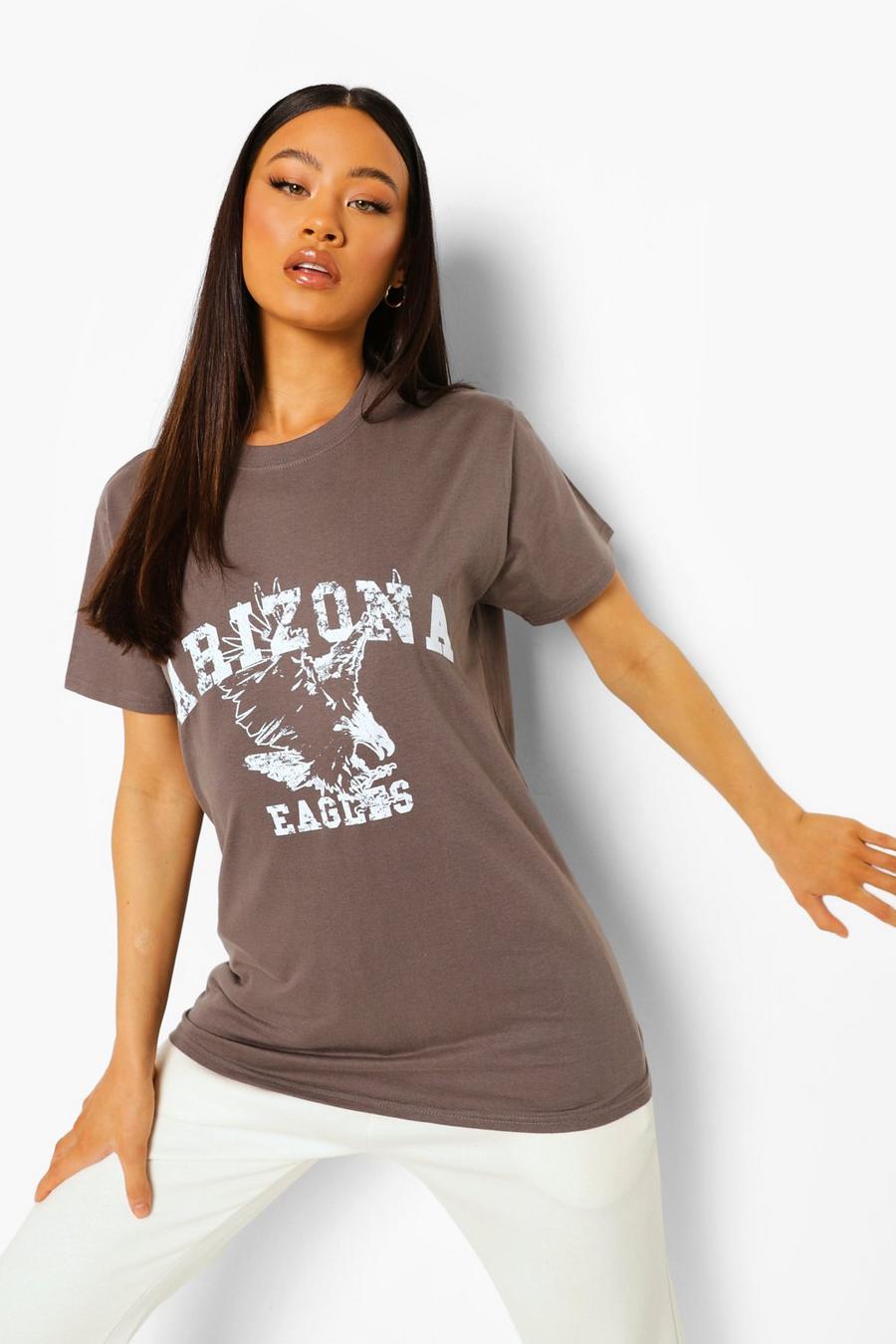 Charcoal Arizona Printed Oversized T-shirt image number 1
