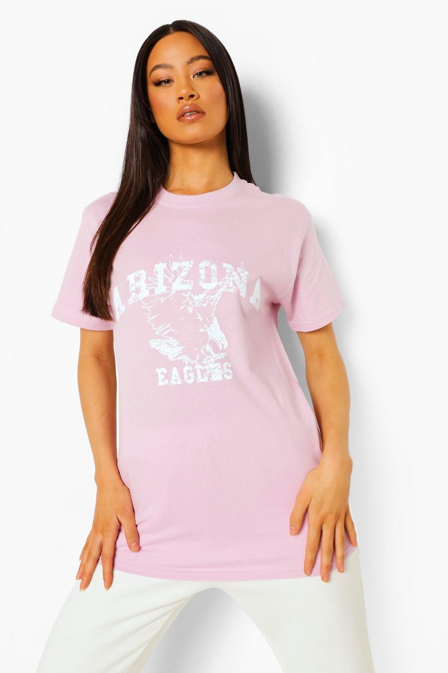Lilac Arizona Printed Oversized T-shirt image number 1