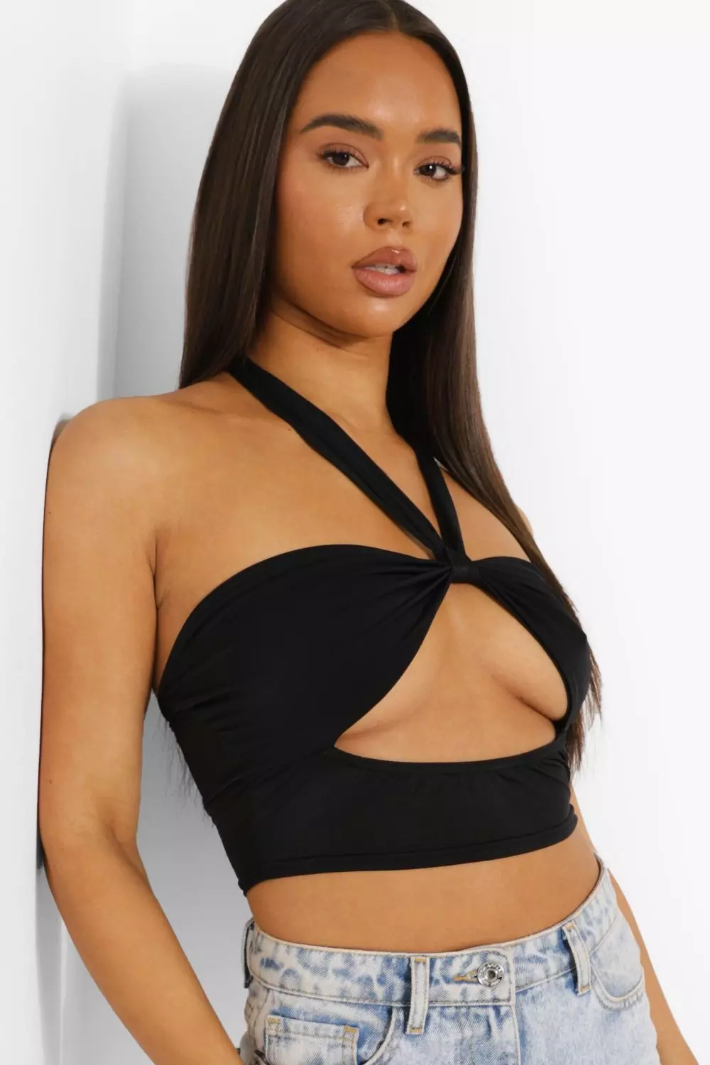Cut out halter top outlet