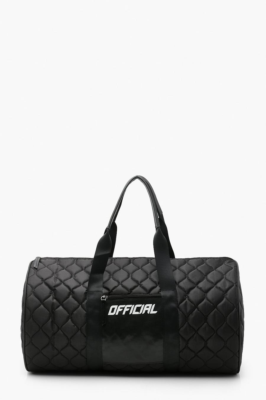 Black Official Quilted Sports Duffle Bag image number 1