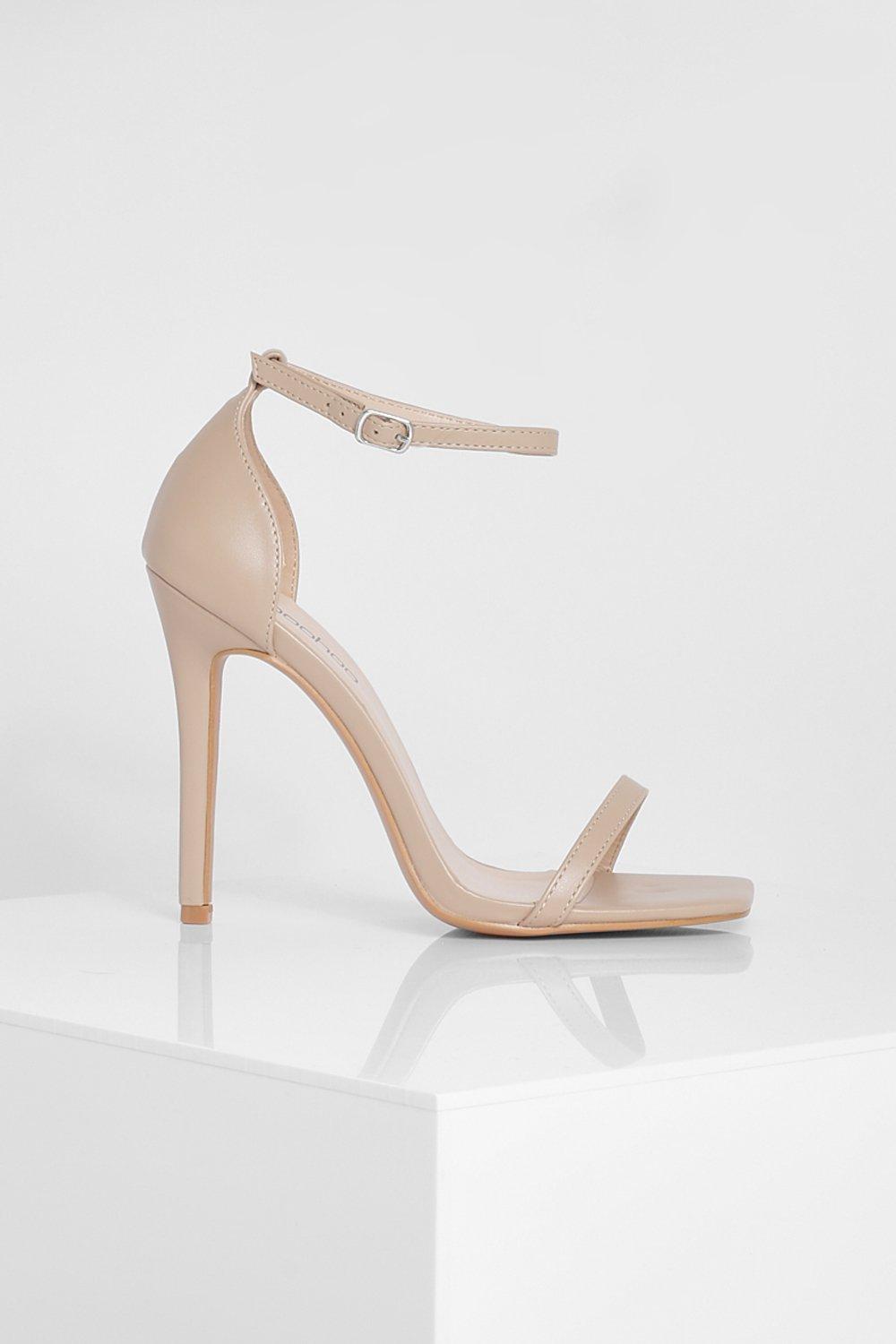 Nude square toe sandal hot sale