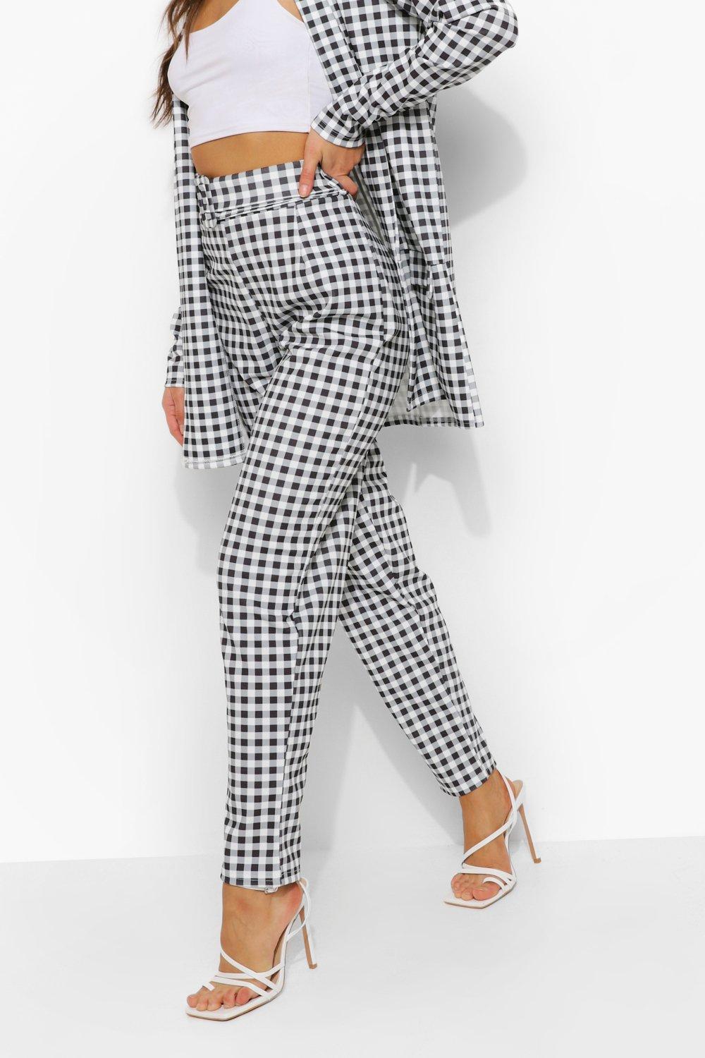 Boohoo 2025 gingham trousers