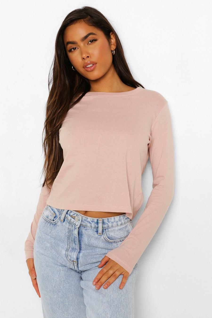 Blush Oversized Shirt Met Lange Mouwen image number 1