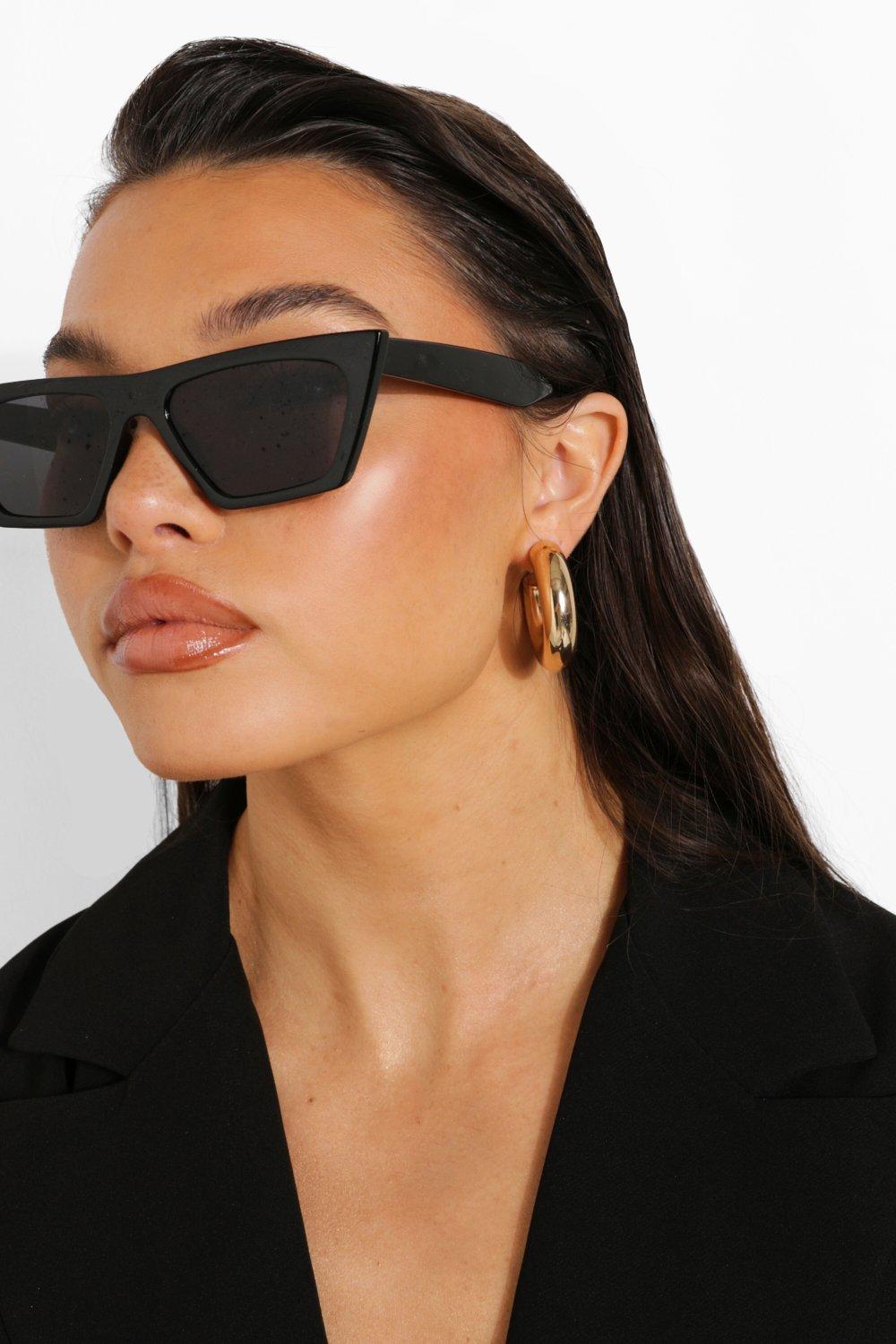 Black pointy hot sale sunglasses