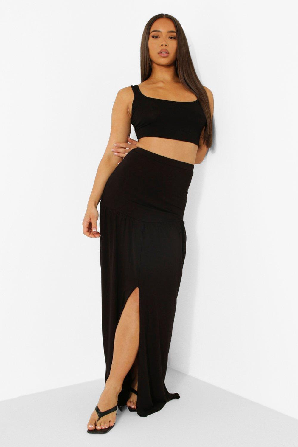 Boohoo jersey hot sale maxi skirt