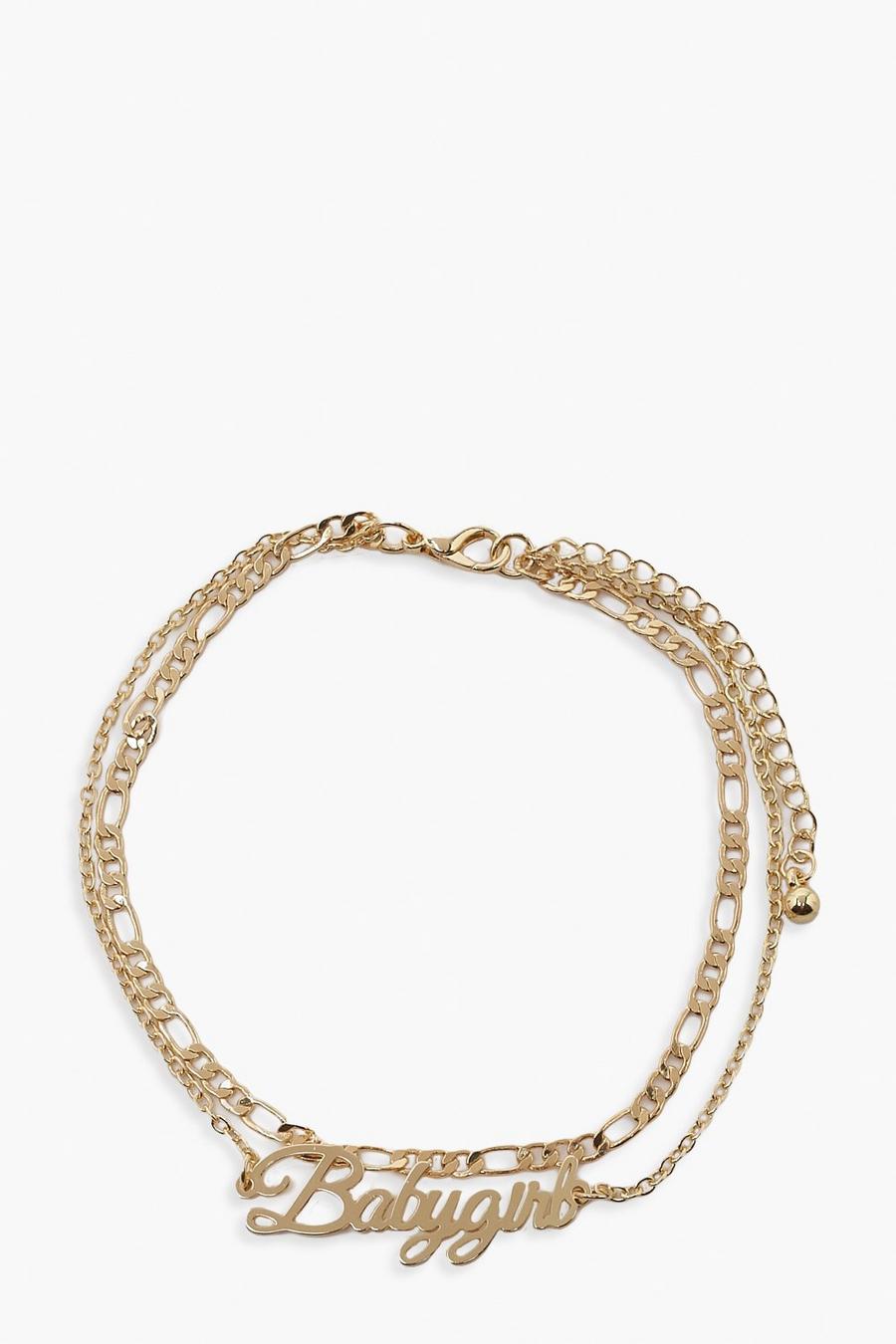 Gold Baby Girl Double Layer Anklet image number 1
