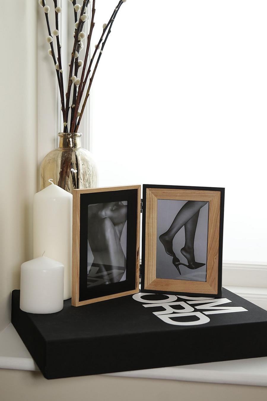 Black & Natural Wood Double Frame image number 1