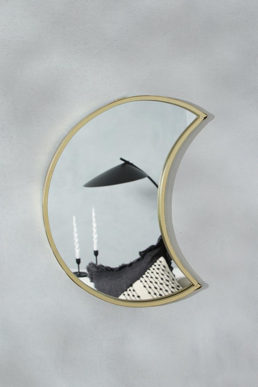 Gold Moon Shape Mirror image number 1