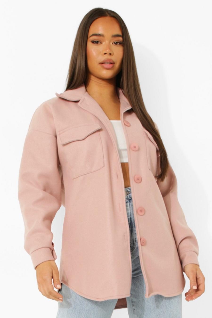 Candy pink Bright Oversized Shacket image number 1