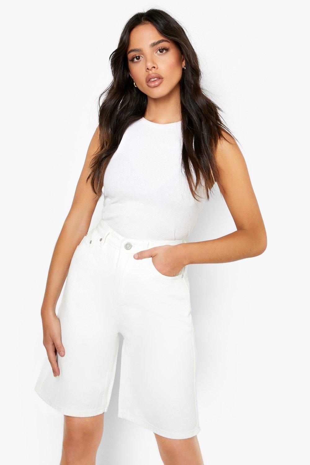 Boohoo hot sale white shorts