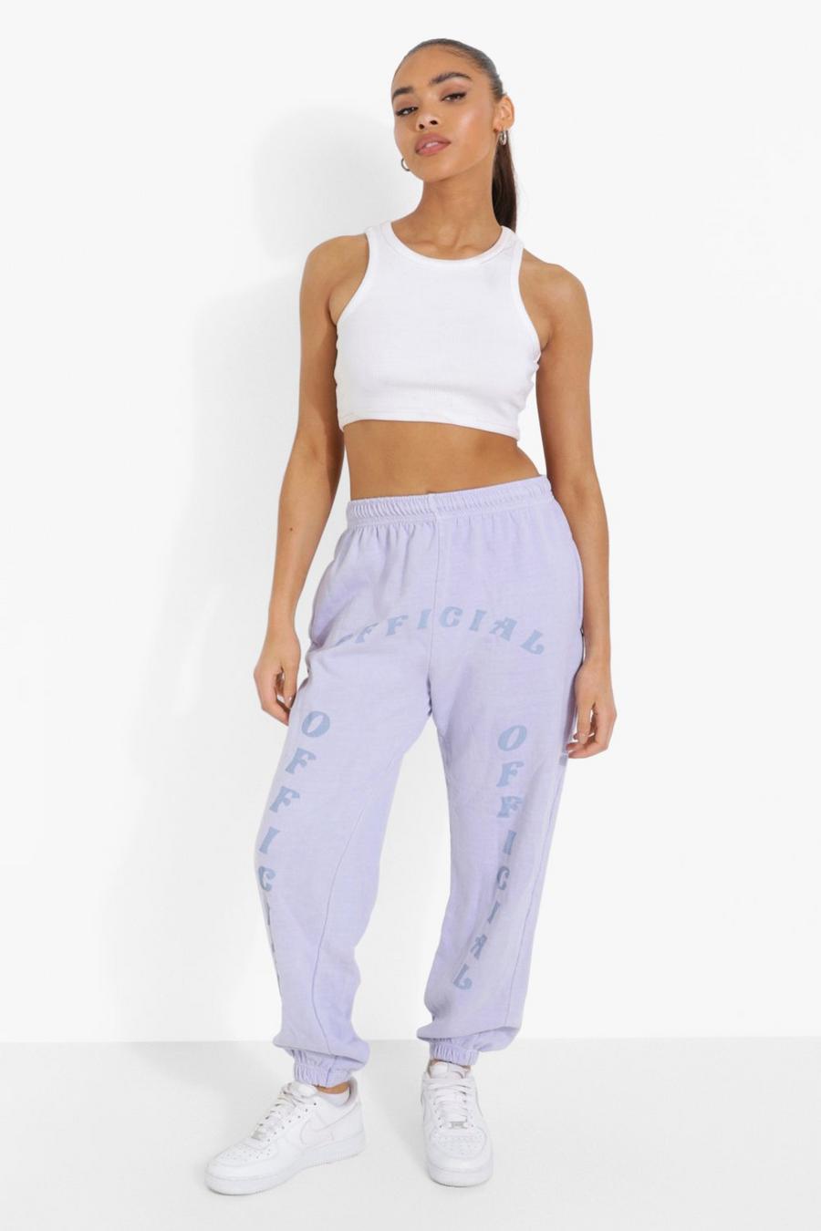 Blue Overdyed Official Printed Joggers image number 1