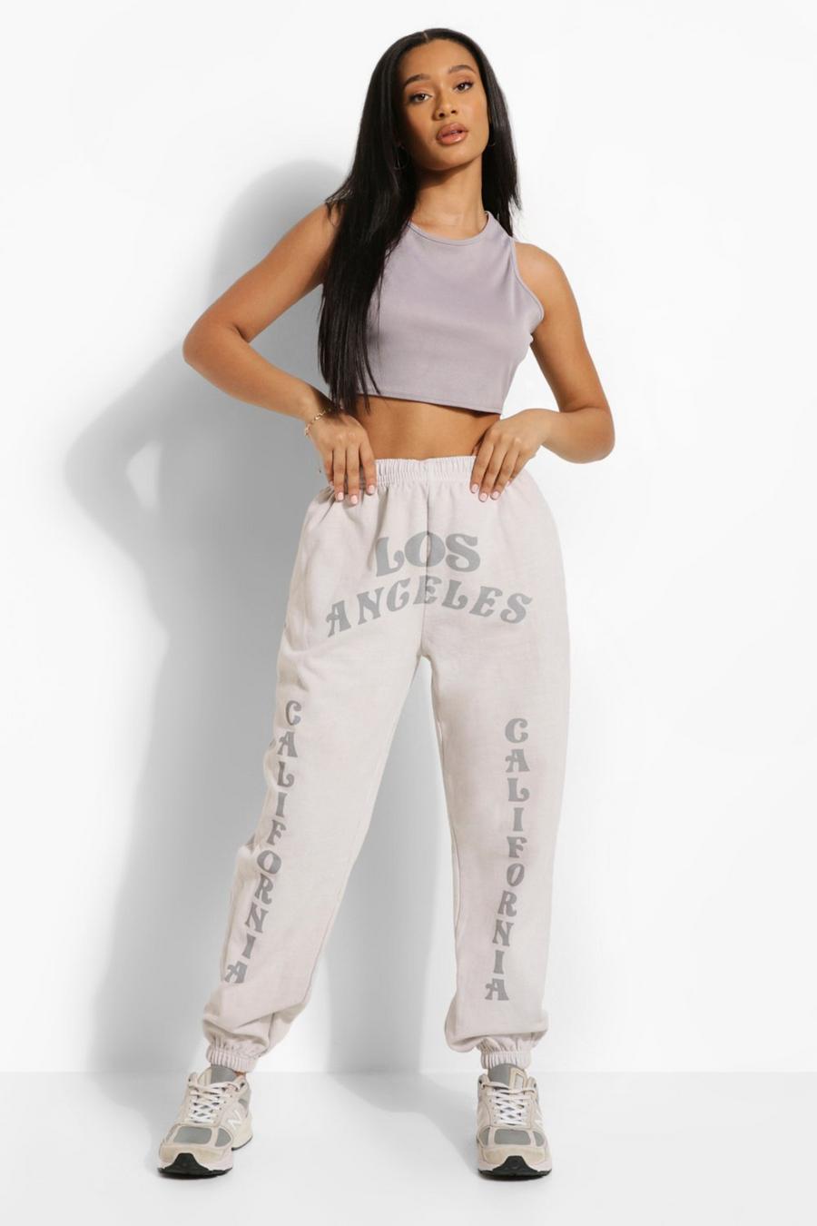 Ecru Overdyed Los Angeles Joggers image number 1