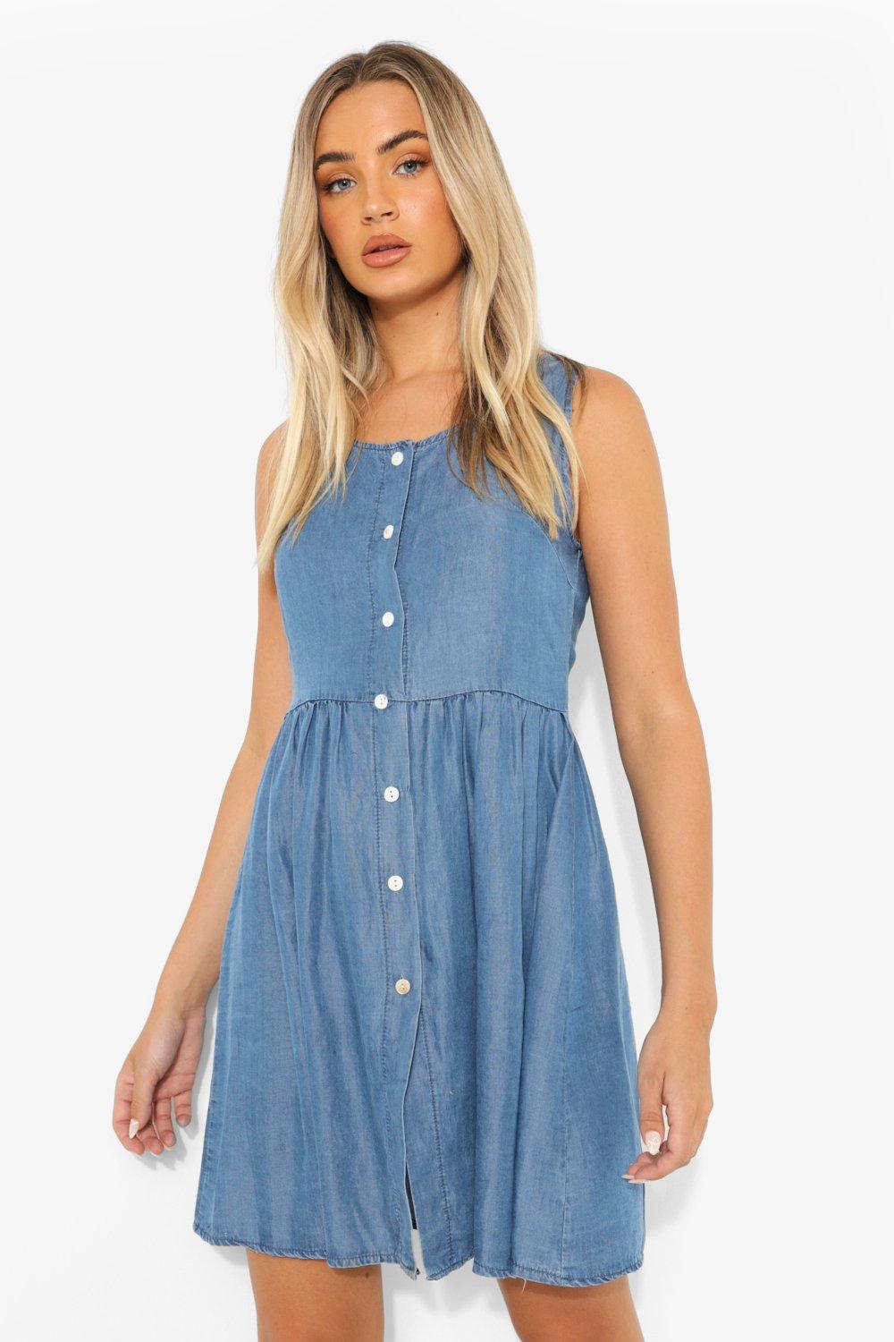 jean dress button down