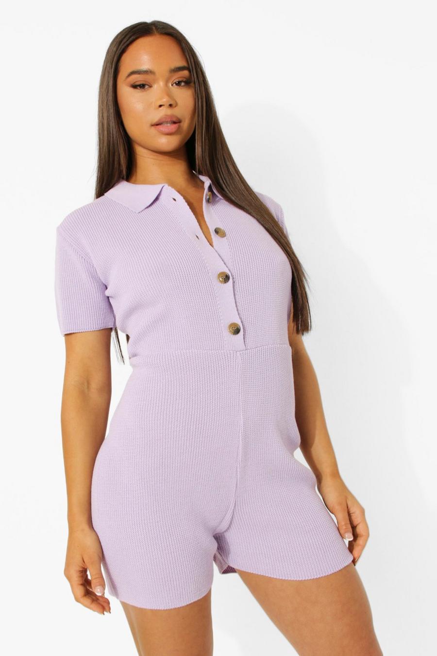 Lilac Stickad playsuit image number 1