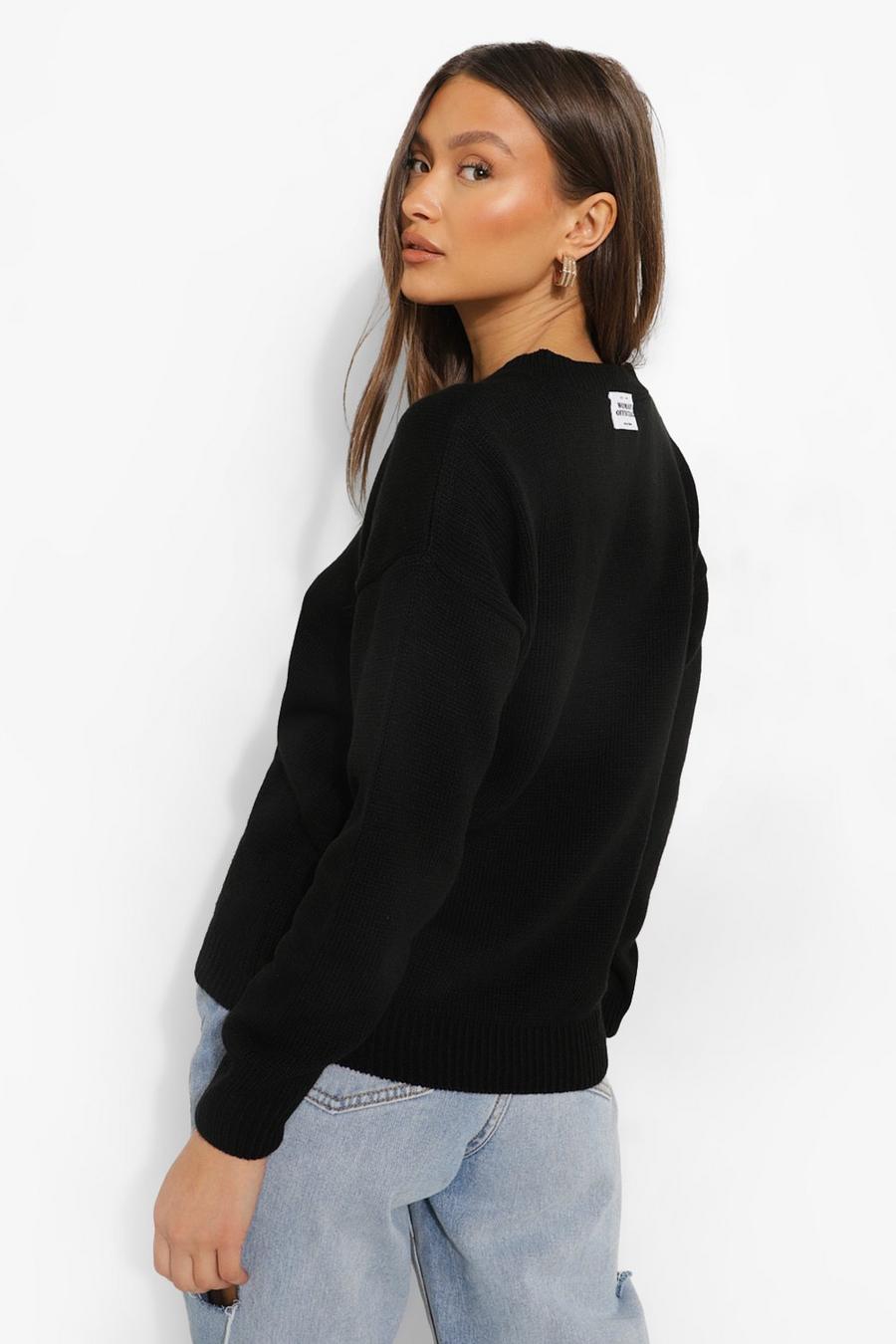 Black Official V Neck Jumper image number 1