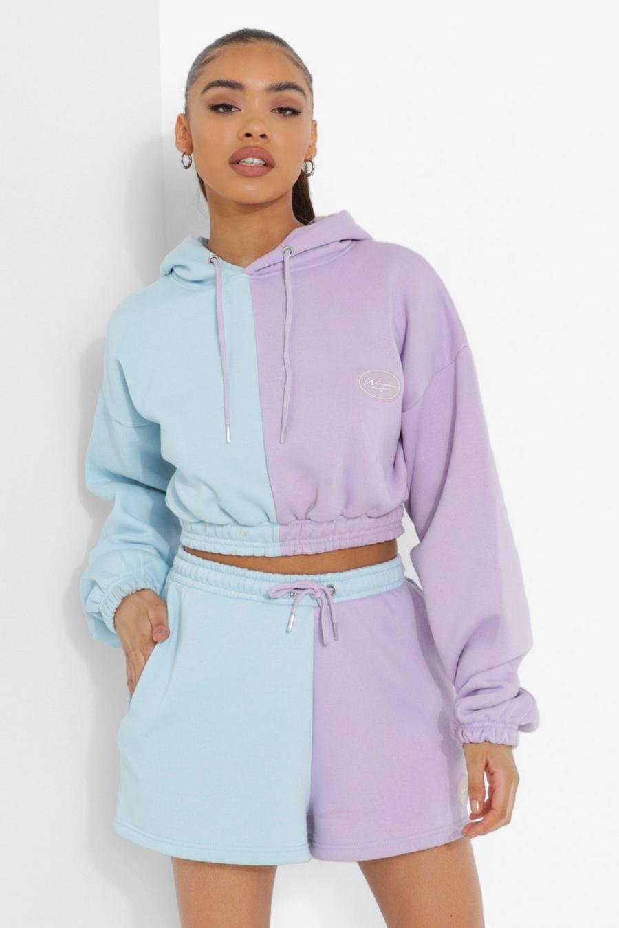 Kurzer Colorblock Trainingsanzug, Lilac image number 1