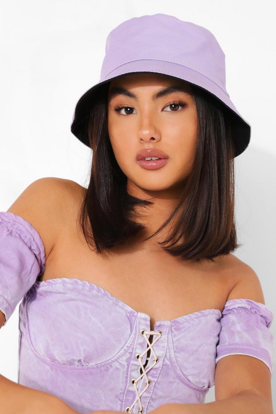 Lilac Plain Bucket Hat image number 1