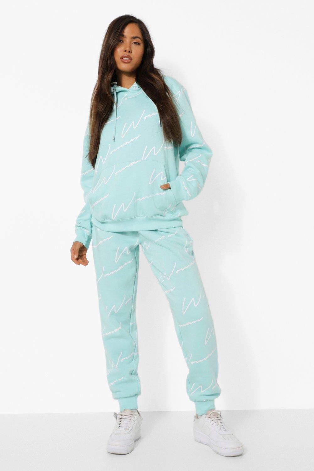 Boohoo all over print sales tracksuit