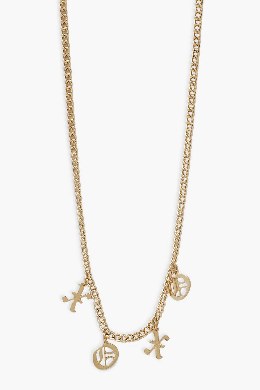 Gold X O Charm Necklace image number 1