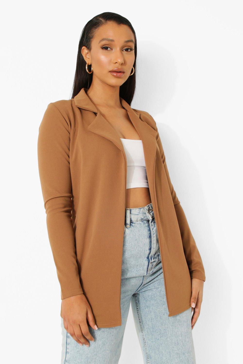 Camel 2025 longline blazer