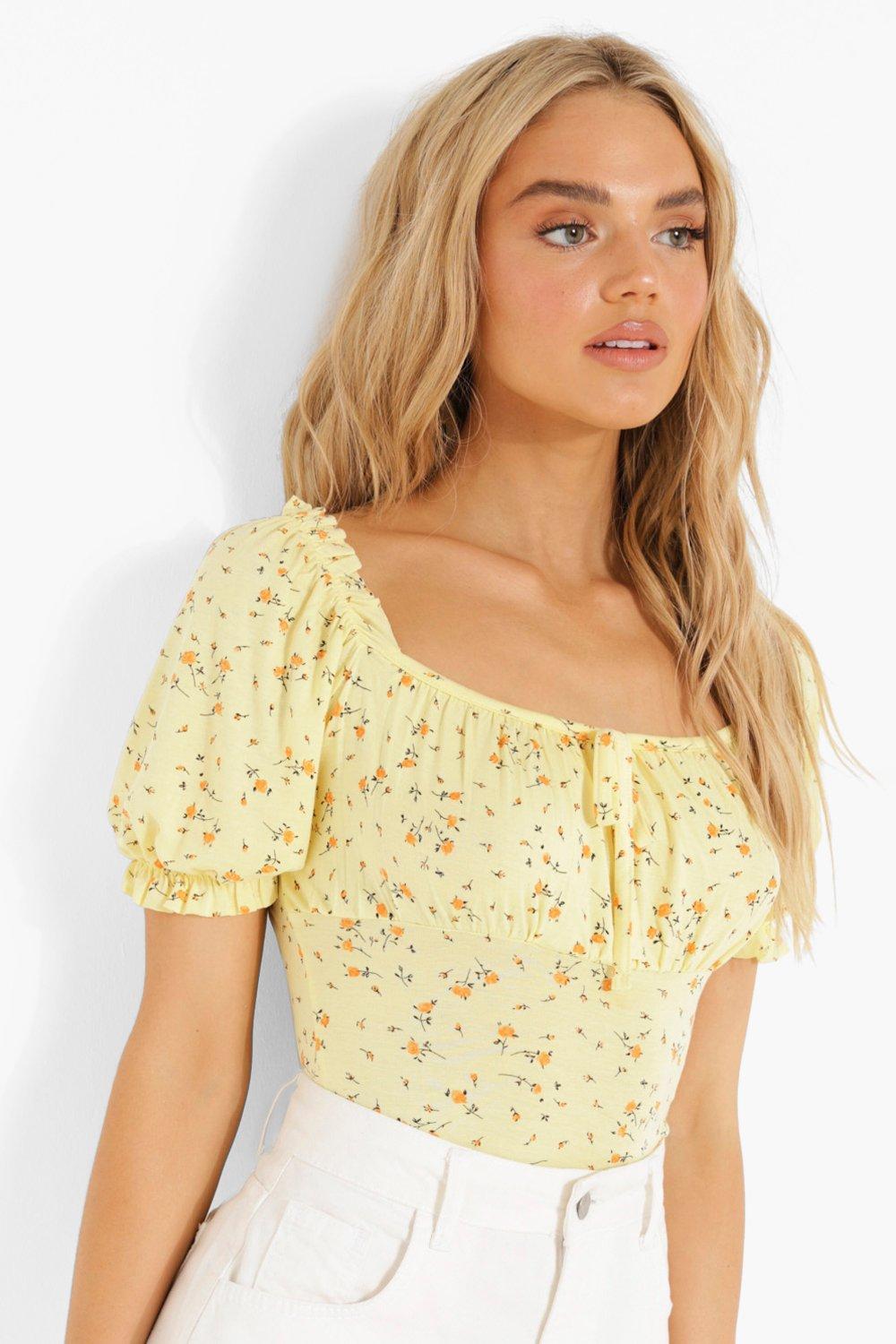 Yellow floral sale top