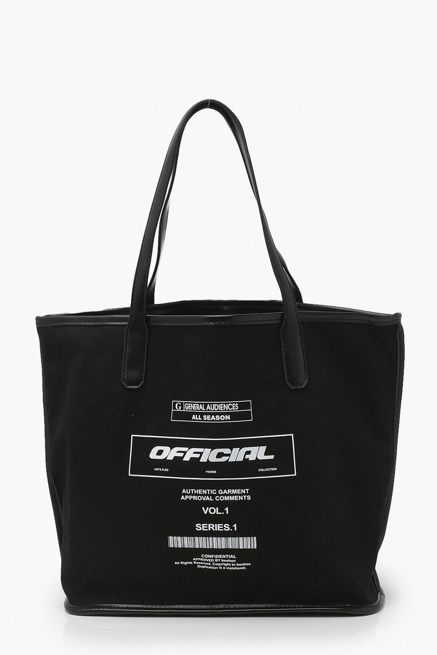 Black Official Branded Tote Bag image number 1