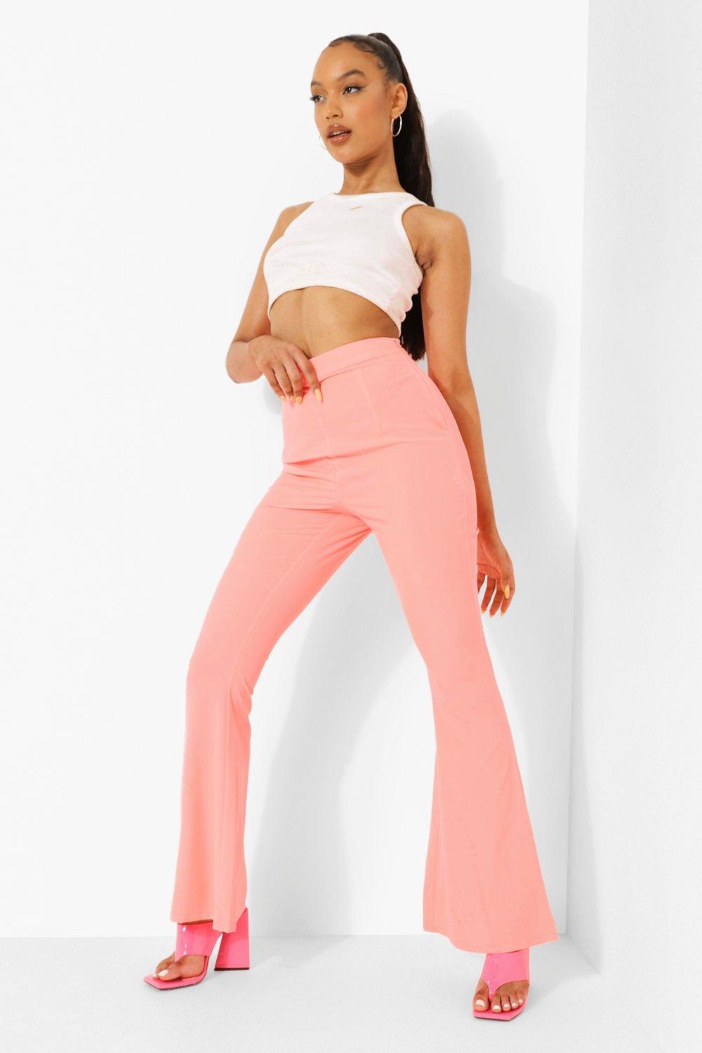 Neon Woven Flare Trouser