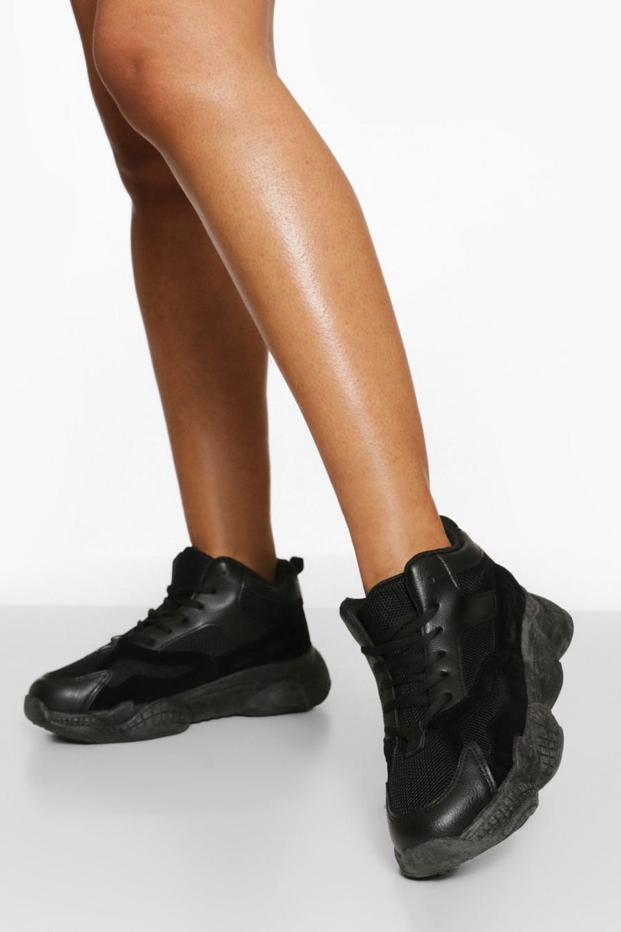 Zapatillas deportivas altas de ajuste ancho, Negro image number 1