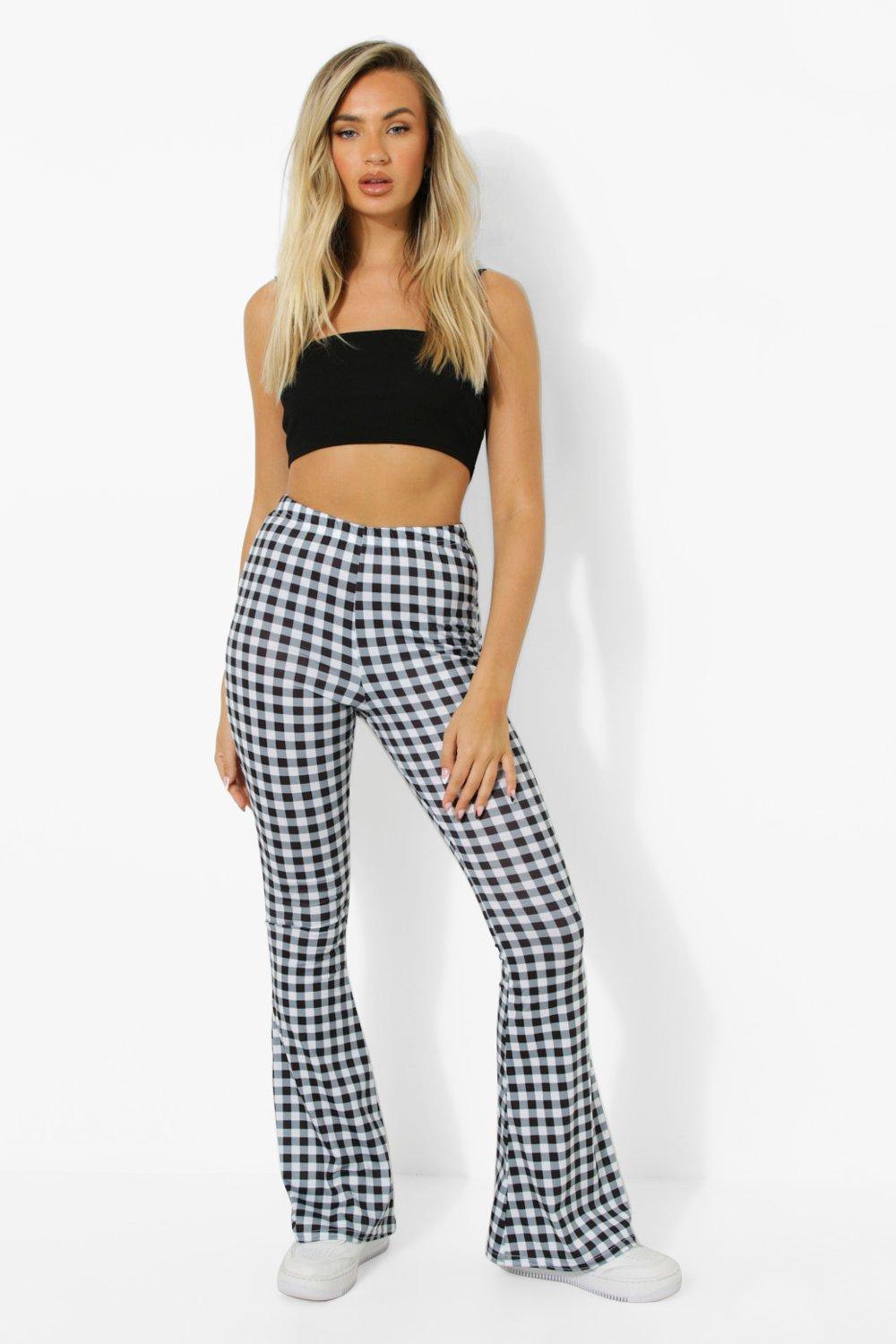 Boohoo gingham pants sale