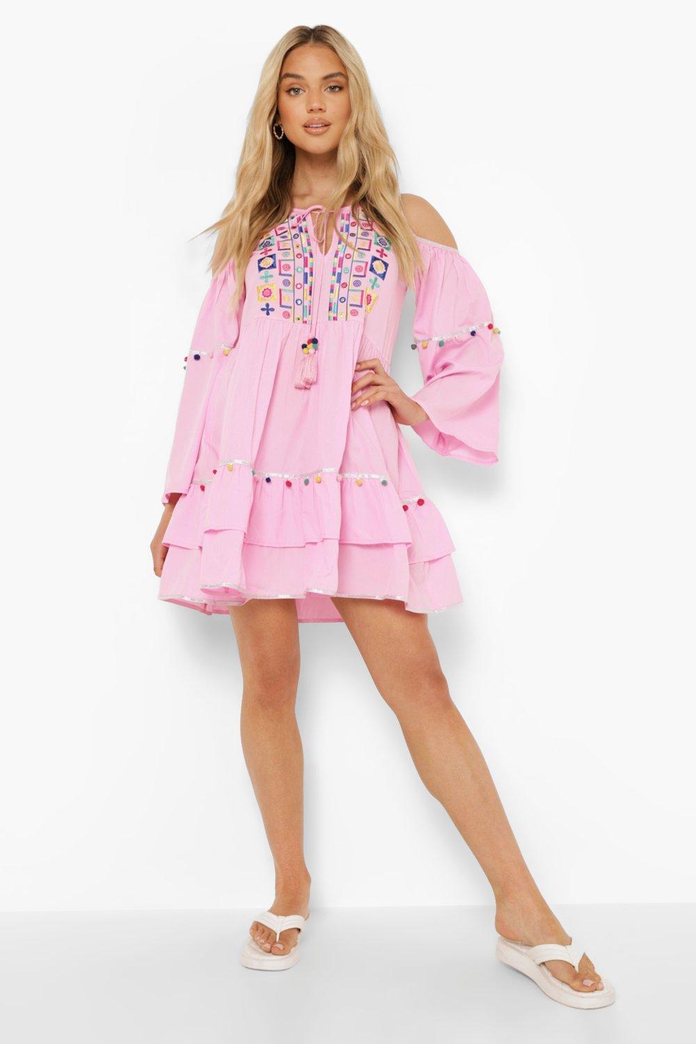 Boohoo pom cheap pom dress