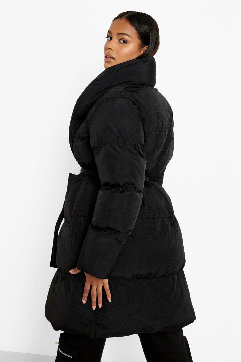 Belted Long Puffer Jacket