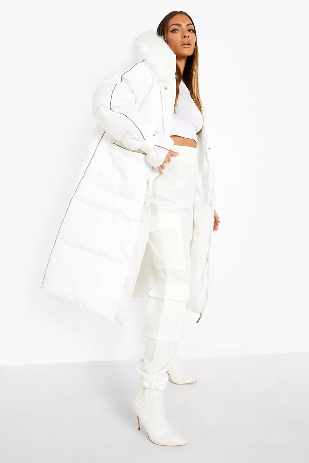 Boohoo 2024 white coat