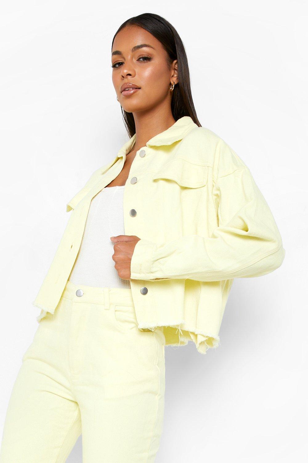 Oversized yellow 2025 denim jacket