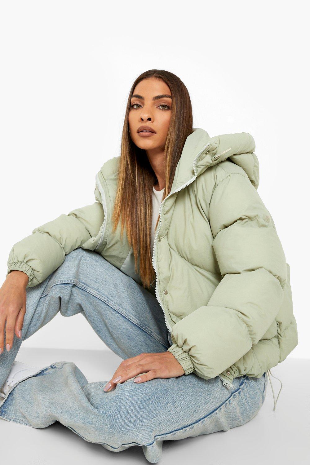 Sage green cheap puffer coat