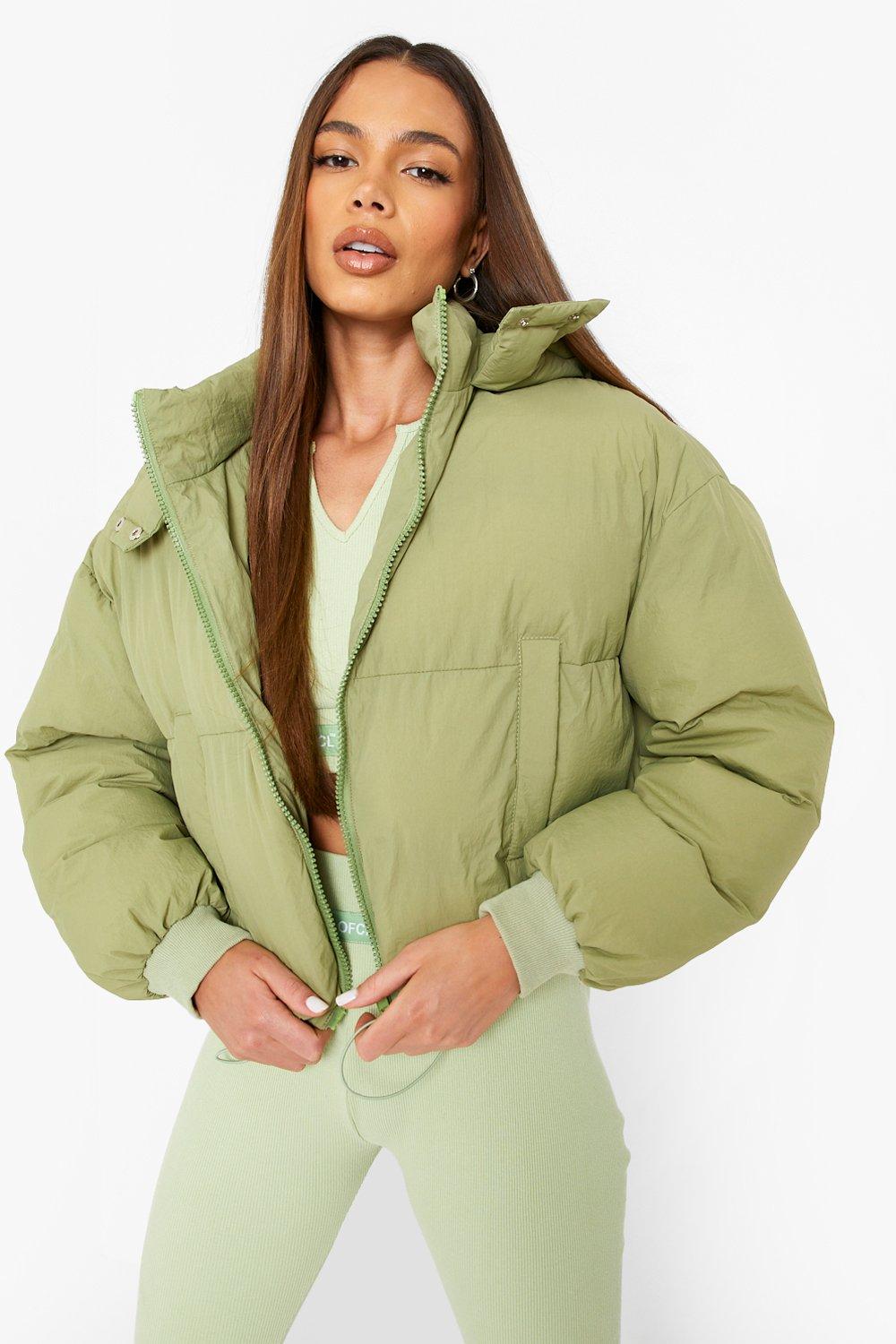 Womens Olive Green Puffer Coat | vlr.eng.br